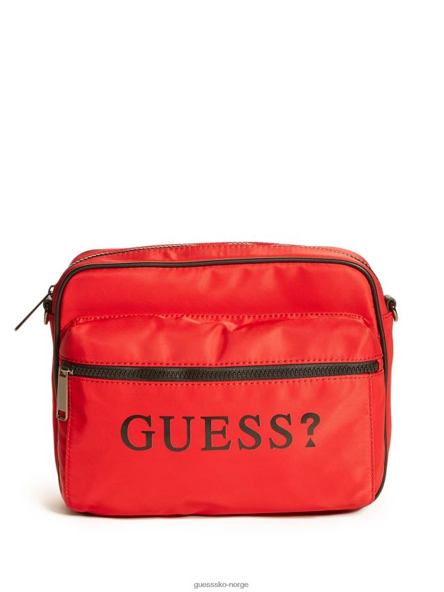 Guess red toby tech messenger rød unisex F0LJ808803