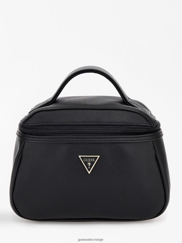 Guess saffiano logo forfengelighetskoffert svart svart unisex F0LJ804547