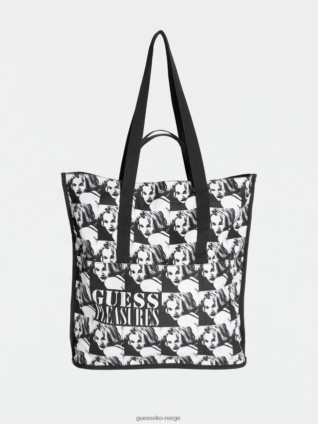 Guess all-over print lerretsveske svart multi svart multi unisex F0LJ801210