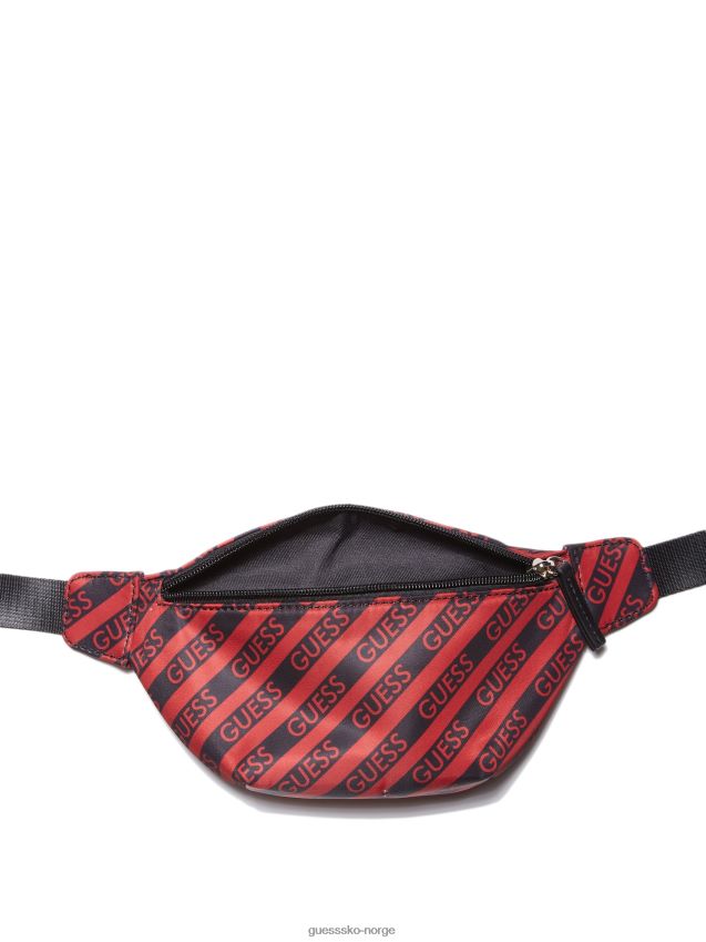 Guess fannypakke med rød nylonlogo rød unisex F0LJ808945