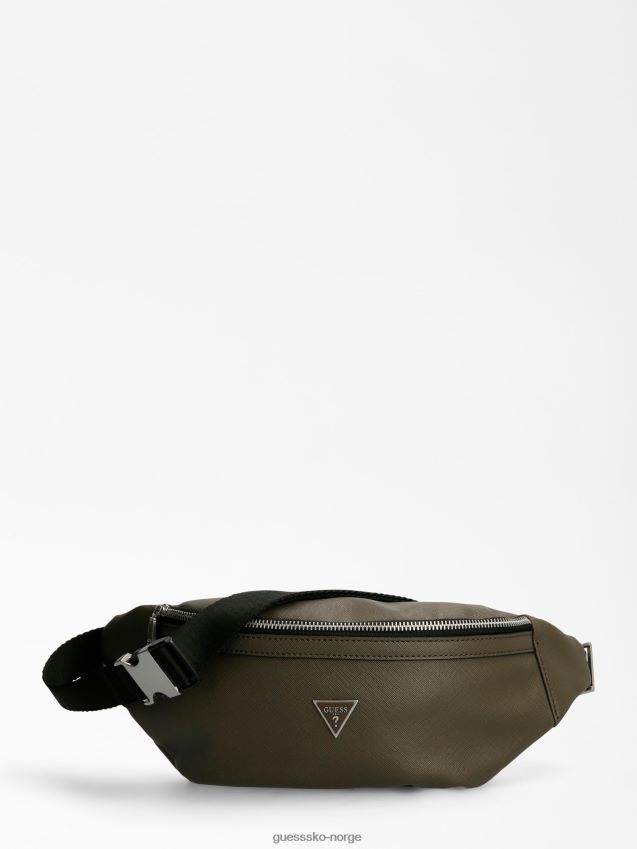 Guess grå certosa saffiano belteveske grå unisex F0LJ80316