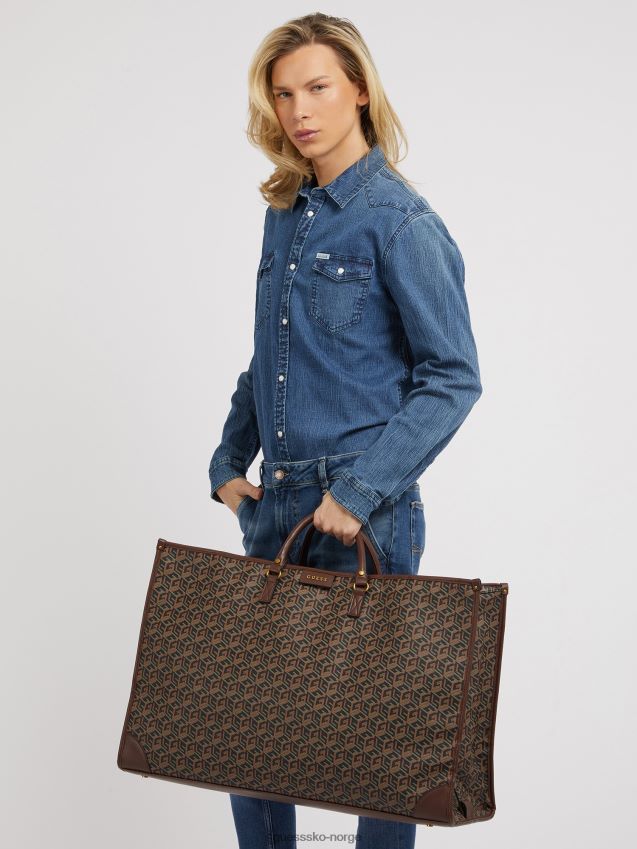 Guess svart ederlo g cube-logo weekendveske svart unisex F0LJ80992