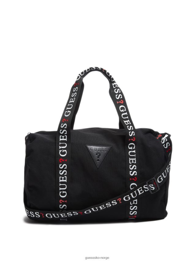 Guess svart veske med logotape svart unisex F0LJ808752
