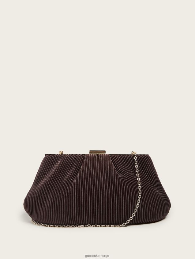Guess brielle sateng clutch brun brun unisex F0LJ809733