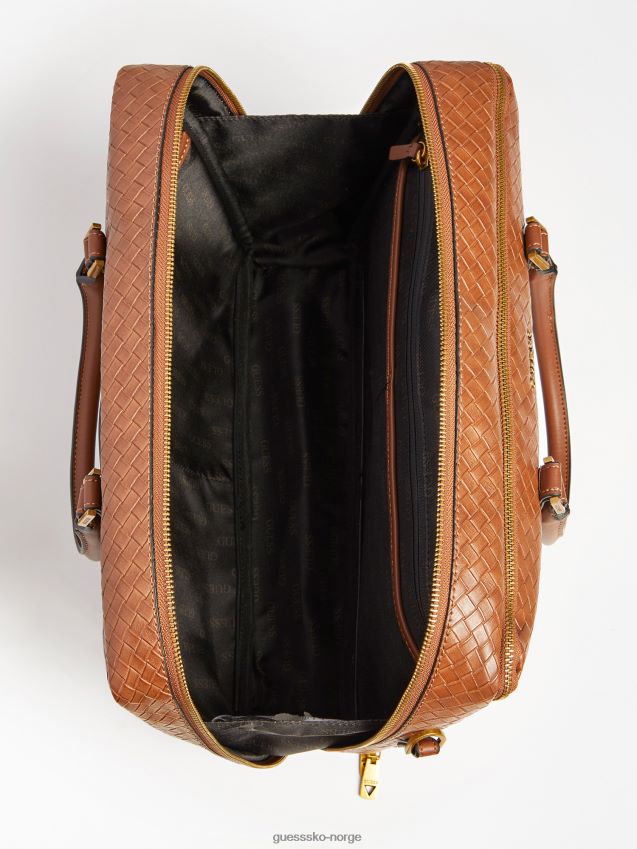 Guess brun flettet kveldsveske med stropp brun unisex F0LJ80383