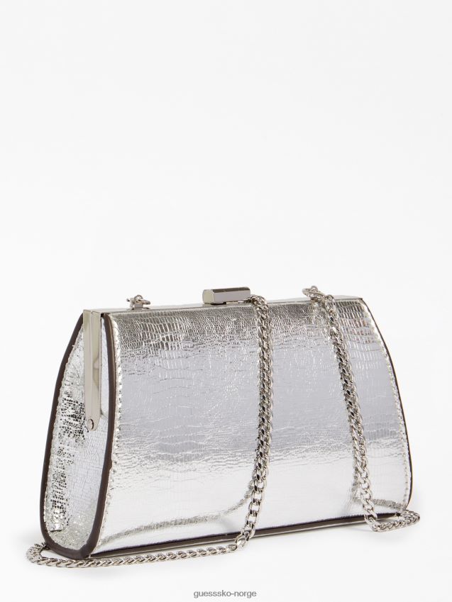 Guess foliert natt fall mini clutch sølv sølv unisex F0LJ803586
