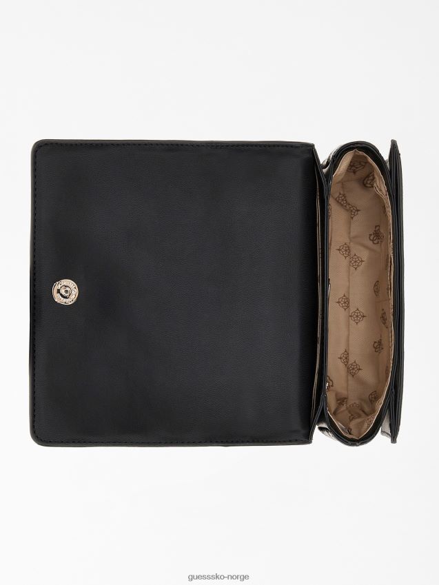 Guess abey mini crossbody med preget logo svart unisex F0LJ805017