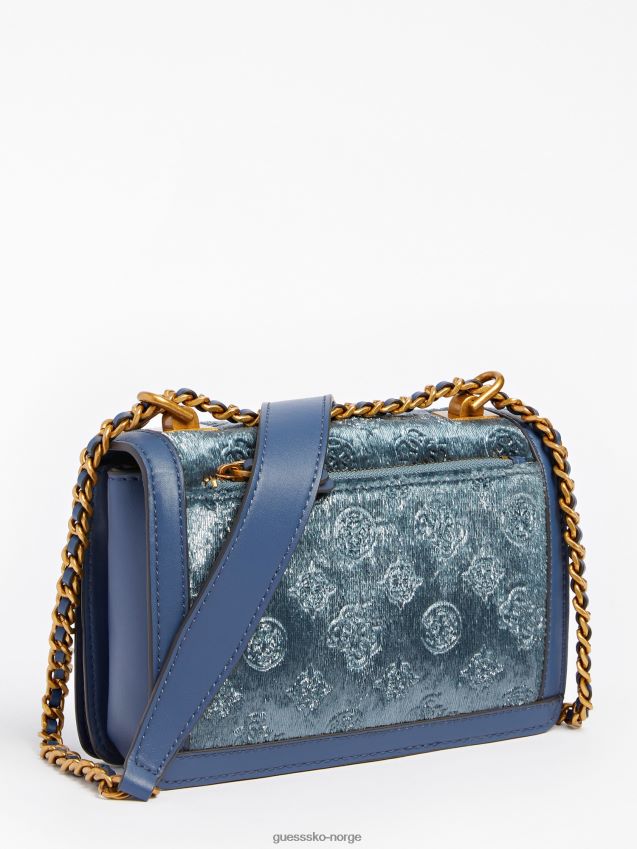 Guess abey velvet crossbody lyseblå lyse blå unisex F0LJ805293