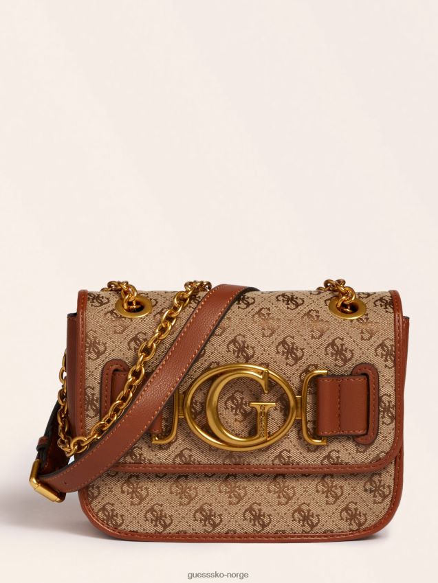 Guess aileen 4g logo crossbody bag brun brun unisex F0LJ805220