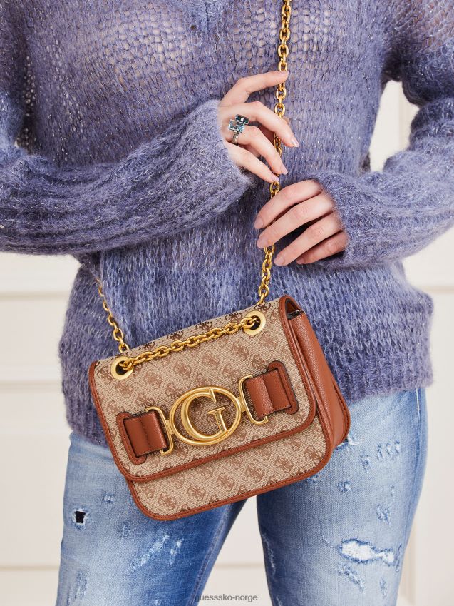 Guess aileen 4g logo crossbody bag brun brun unisex F0LJ805220