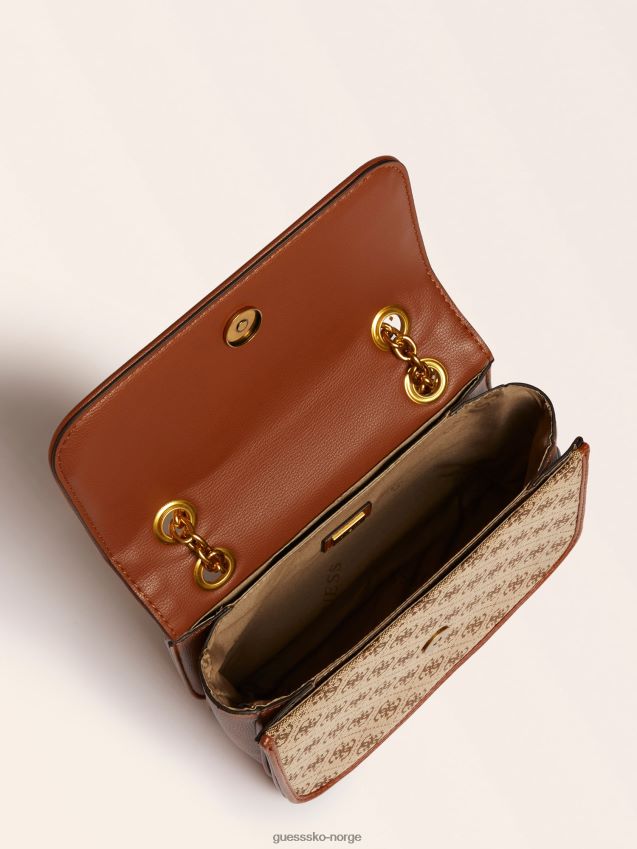 Guess aileen 4g logo crossbody bag brun brun unisex F0LJ805220