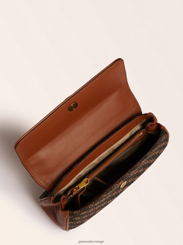 Guess aileen 4g logo crossbody bag mørk brun mørkebrun unisex F0LJ803483