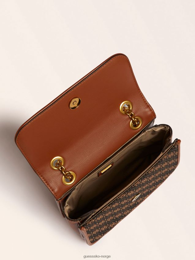Guess aileen 4g logo crossbody bag mørk brun mørkebrun unisex F0LJ804946