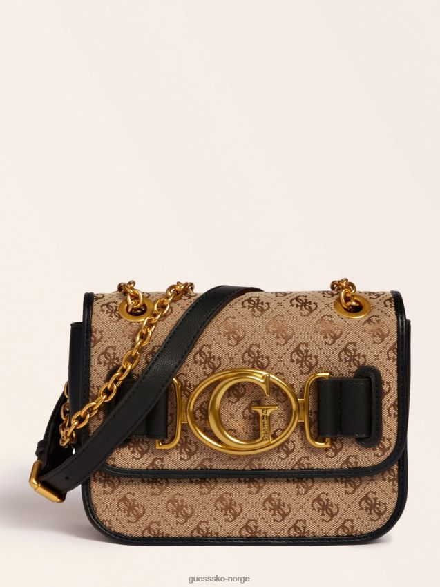 Guess aileen 4g logo crossbody bag svart svart unisex F0LJ805183