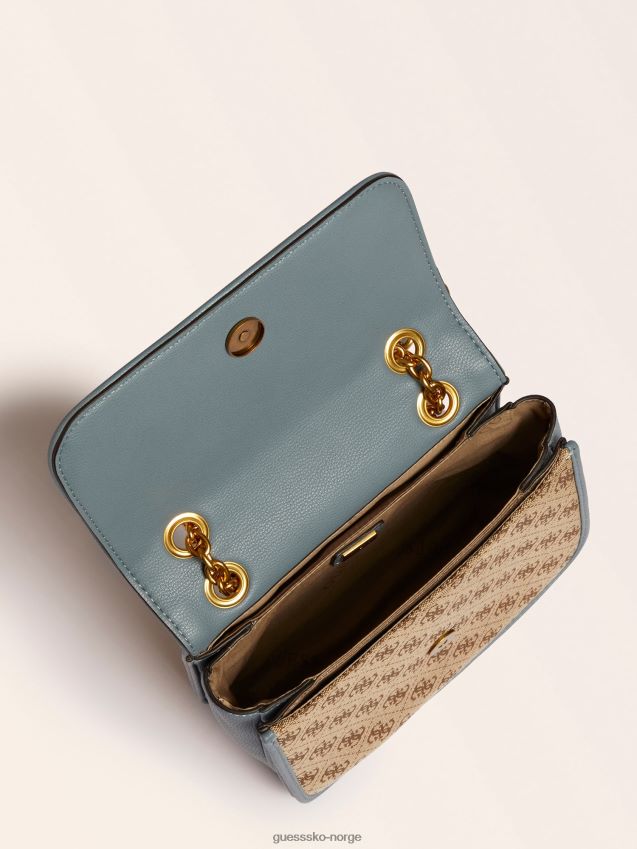 Guess aileen 4g-logo crossbody-veske blå blå unisex F0LJ805357