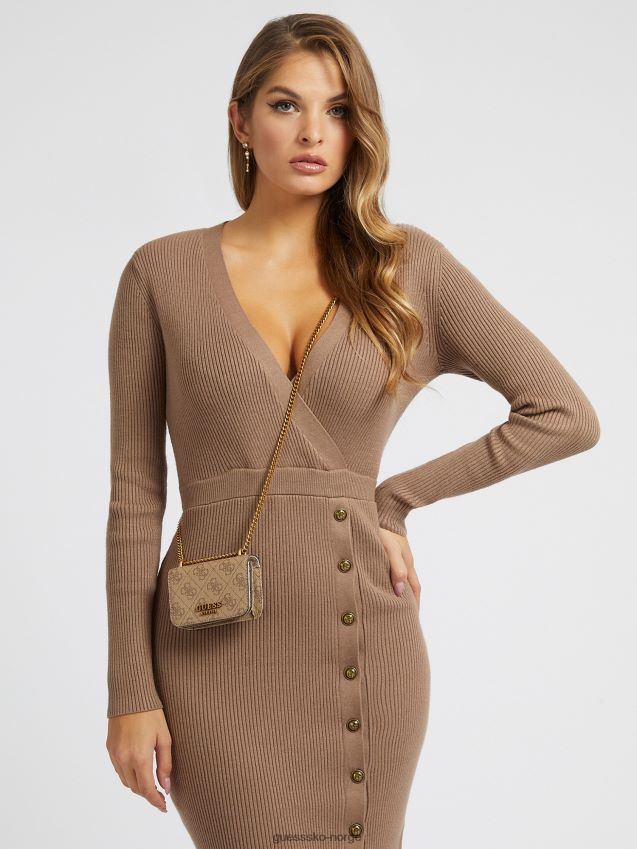 Guess alexie 4g logo micro crossbody bag beige beige unisex F0LJ803146