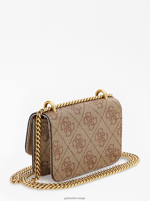 Guess alexie 4g logo micro crossbody bag beige beige unisex F0LJ803146