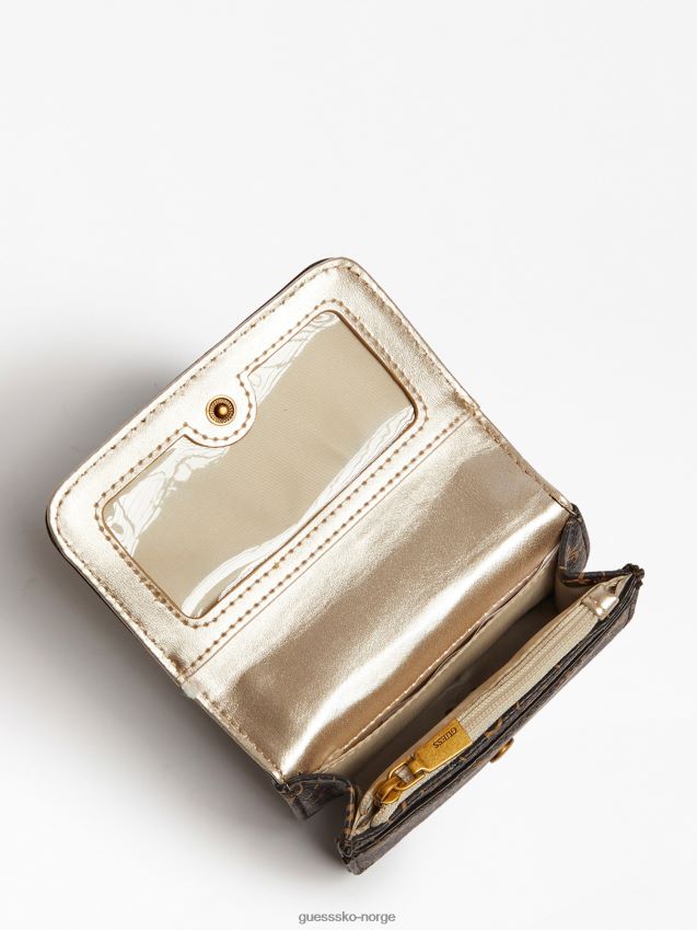 Guess alexie 4g logo micro crossbody bag brun brun unisex F0LJ803489