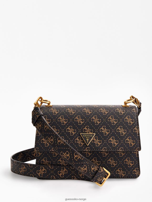 Guess alexie 4g logo mini crossbody bag brun brun unisex F0LJ805044