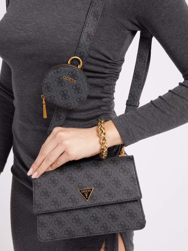 Guess alexie 4g logo mini crossbody bag grå grå unisex F0LJ805455