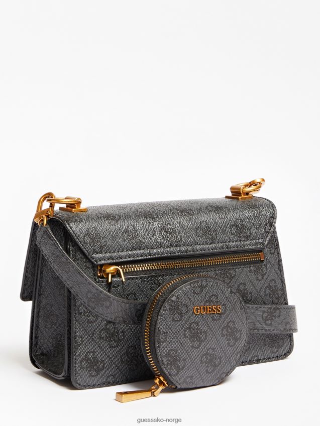 Guess alexie 4g logo mini crossbody bag grå grå unisex F0LJ805455