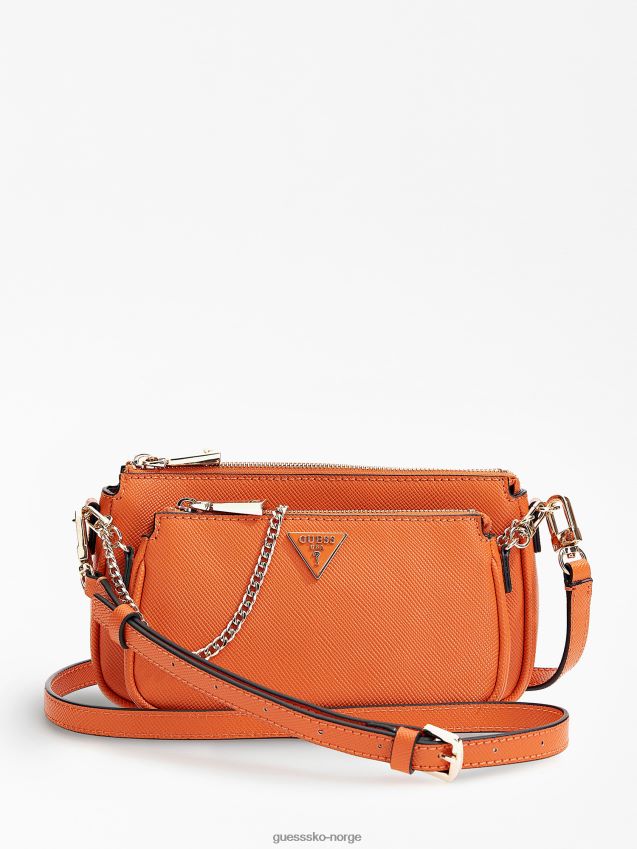 Guess alexie saffiano mini crossbody bag oransje oransje unisex F0LJ803874