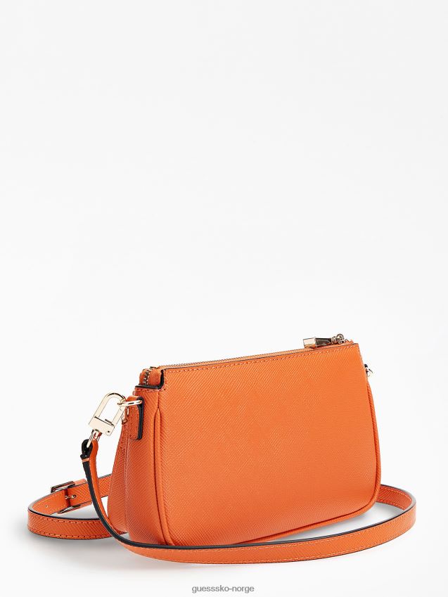 Guess alexie saffiano mini crossbody bag oransje oransje unisex F0LJ803874