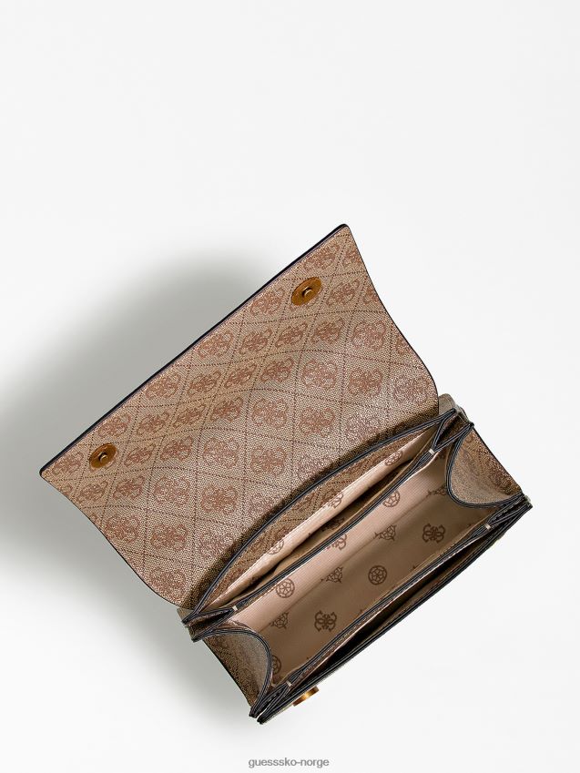 Guess beige alexie 4g-logo mini crossbody-veske beige unisex F0LJ805126