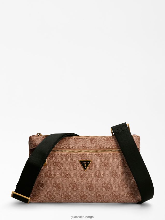 Guess beige vezzola 4g logo crossbody beige unisex F0LJ80965