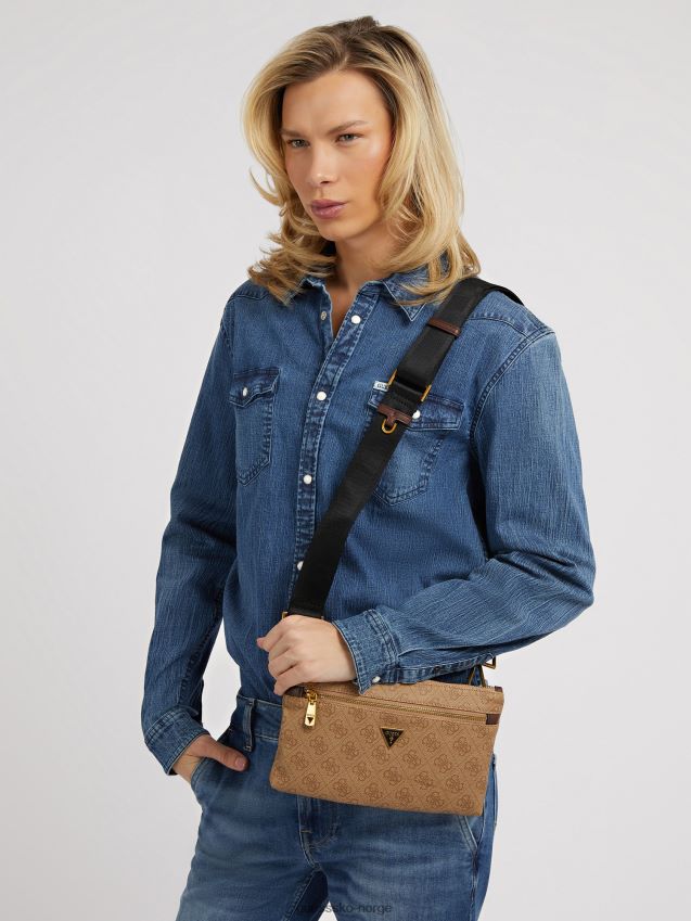 Guess beige vezzola 4g logo crossbody beige unisex F0LJ80965