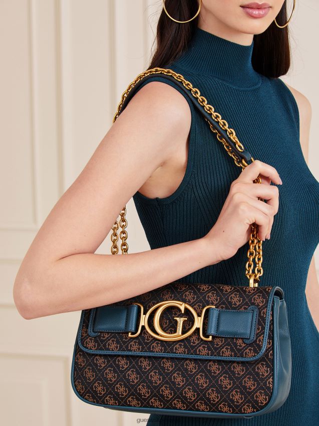 Guess blå aileen 4g-logo crossbody-veske blå unisex F0LJ803433