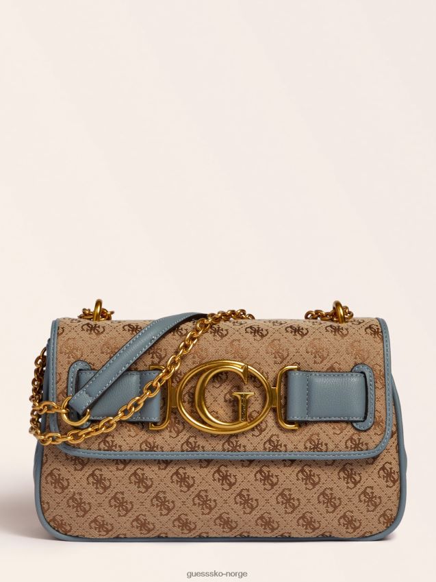Guess blå aileen 4g-logo crossbody-veske blå unisex F0LJ805180