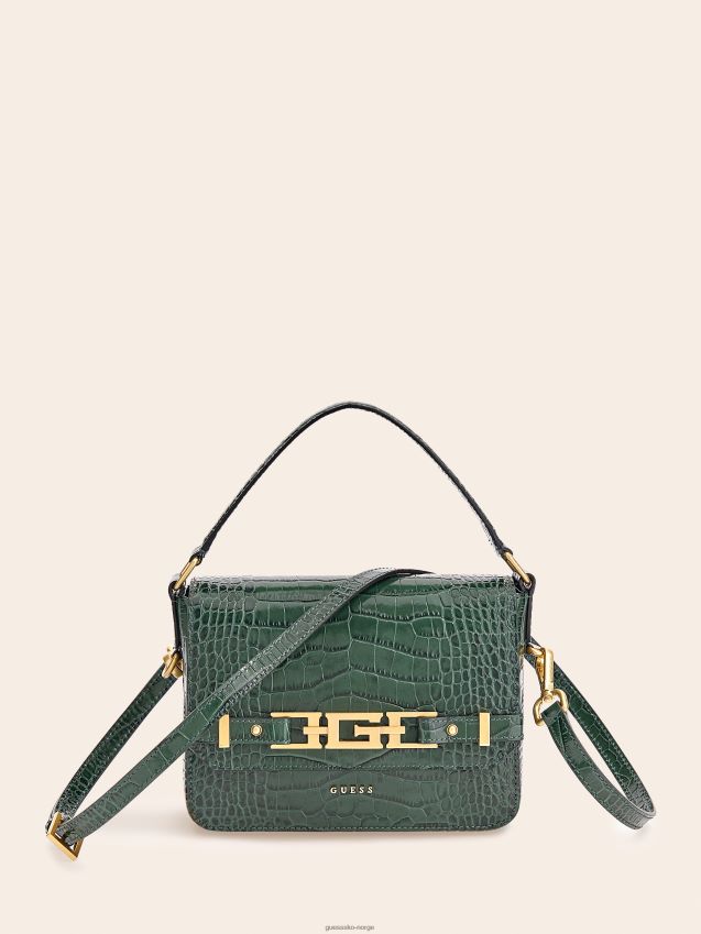 Guess blå cristina crossbody-veske i ekte skinn blå unisex F0LJ805409