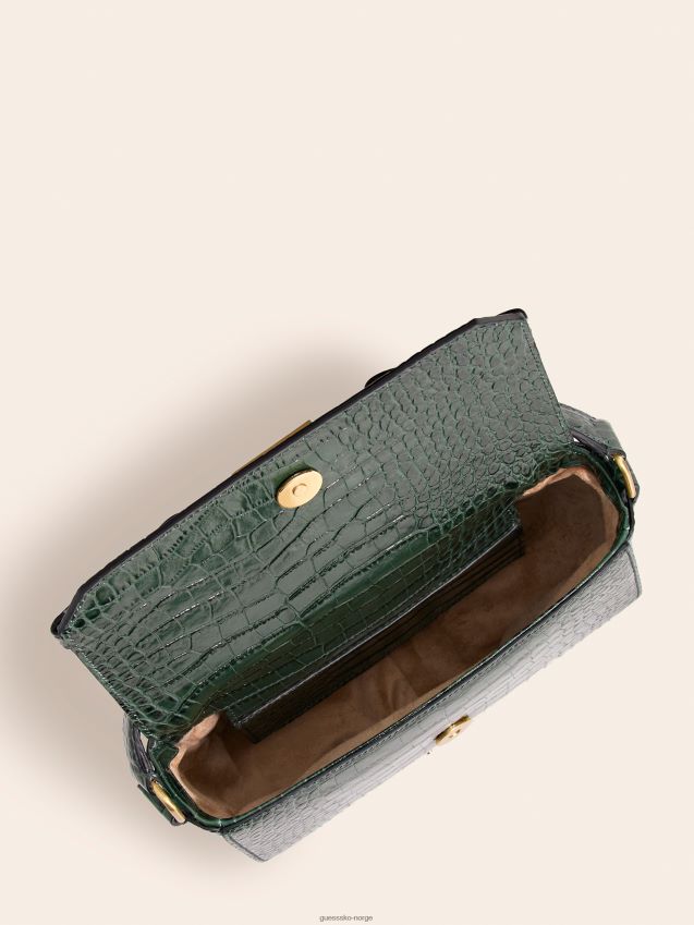 Guess blå cristina crossbody-veske i ekte skinn blå unisex F0LJ805409