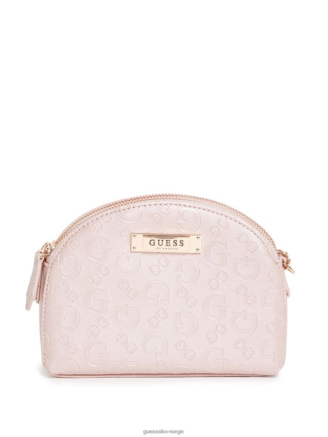 Guess blush sophie dobbel glidelås crossbody rødme unisex F0LJ807640