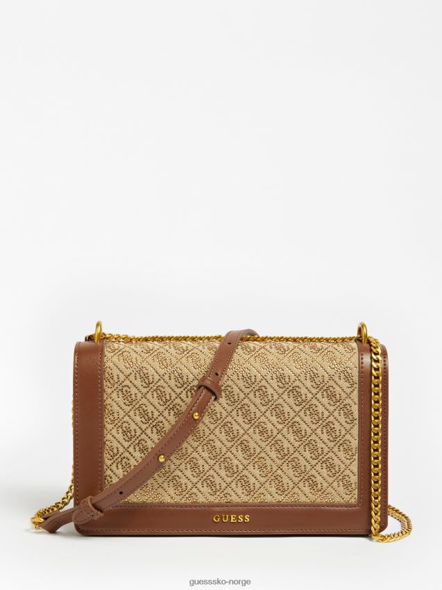 Guess brilla 4g logo crossbody bag beige beige unisex F0LJ803345