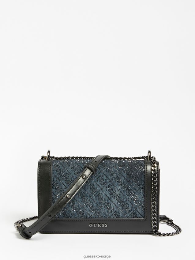 Guess brilla 4g logo crossbody bag svart svart unisex F0LJ803498