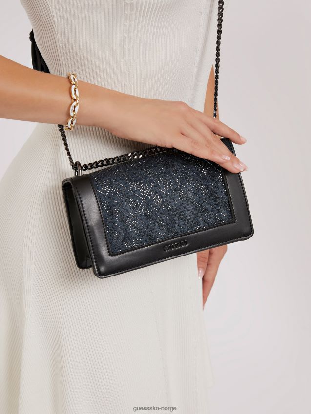 Guess brilla 4g logo crossbody bag svart svart unisex F0LJ803498