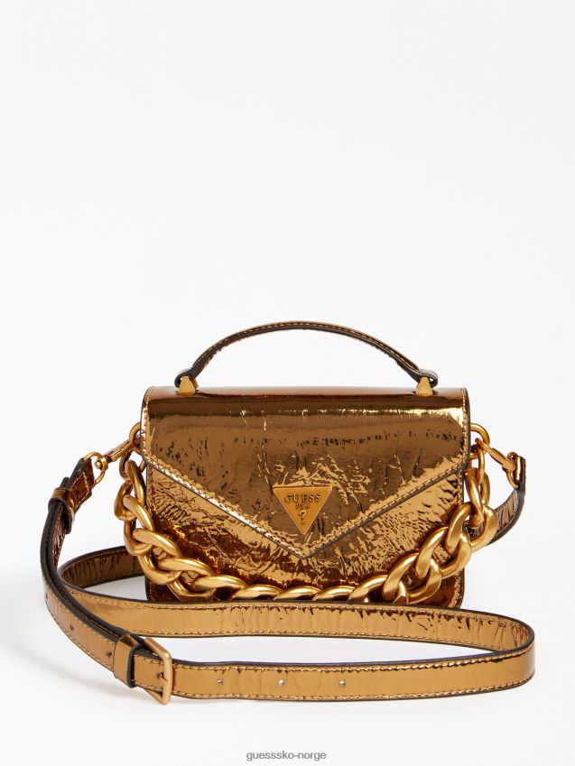 Guess bronsefolieret retour micro crossbody bag bronse unisex F0LJ803683