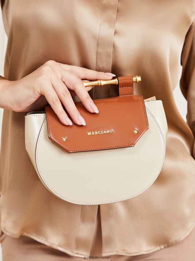 Guess brun alias mini crossbody-veske i ekte skinn brun unisex F0LJ805079