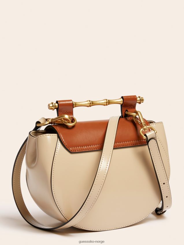 Guess brun alias mini crossbody-veske i ekte skinn brun unisex F0LJ805079