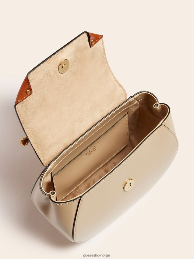 Guess brun alias mini crossbody-veske i ekte skinn brun unisex F0LJ805079