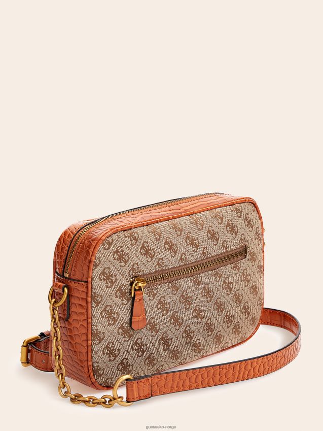 Guess brun aviana 4g-logo crossbody-veske brun unisex F0LJ805338