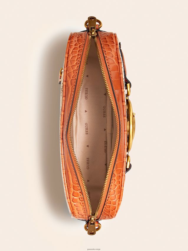 Guess brun aviana 4g-logo crossbody-veske brun unisex F0LJ805338