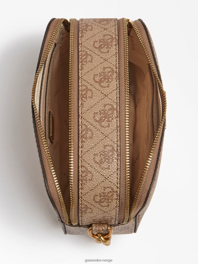 Guess brun noelle 4g ​​logo mini crossbody bag ny trend brun unisex F0LJ805150