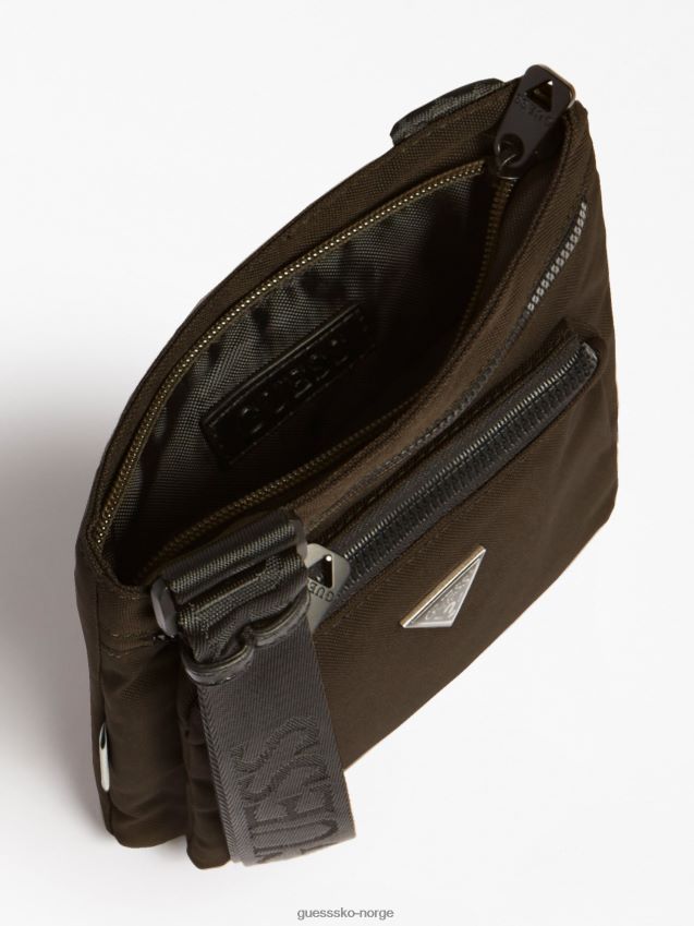 Guess brun vice-logo trekant mini crossbody brun unisex F0LJ801224