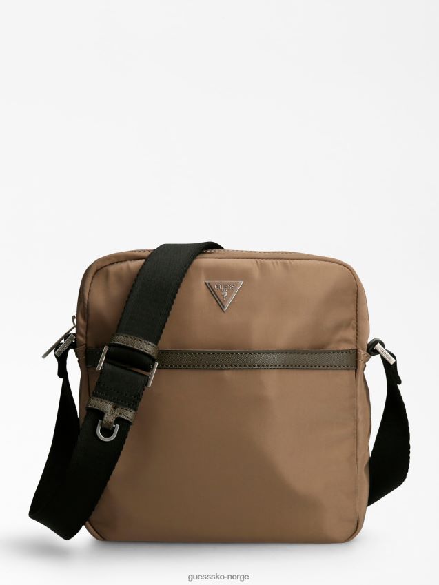 Guess certosa nylon mini crossbody grå grå unisex F0LJ80523