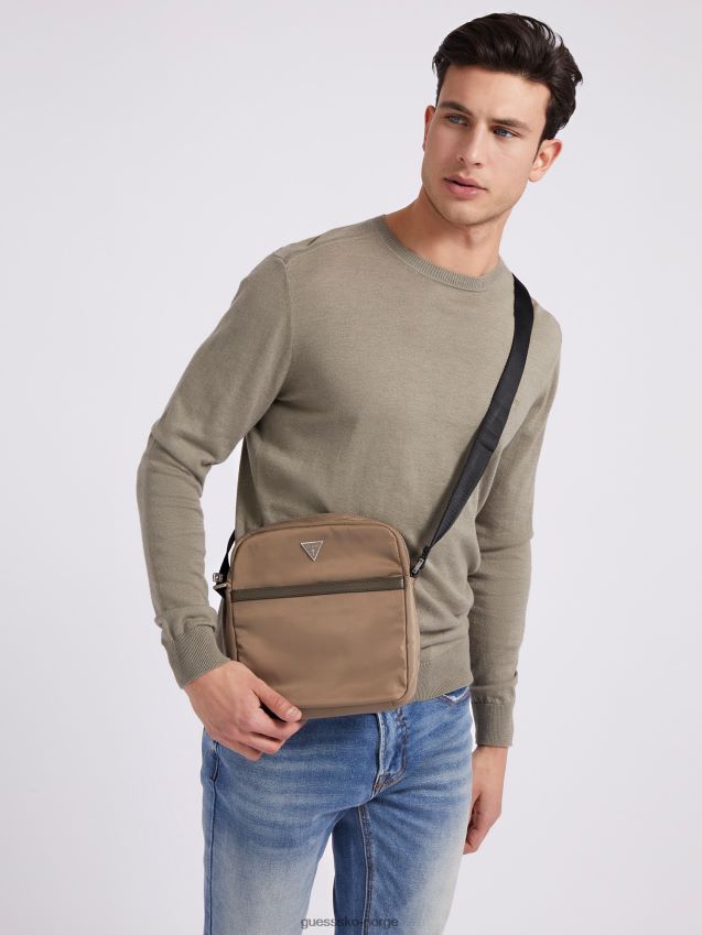 Guess certosa nylon mini crossbody grå grå unisex F0LJ80523