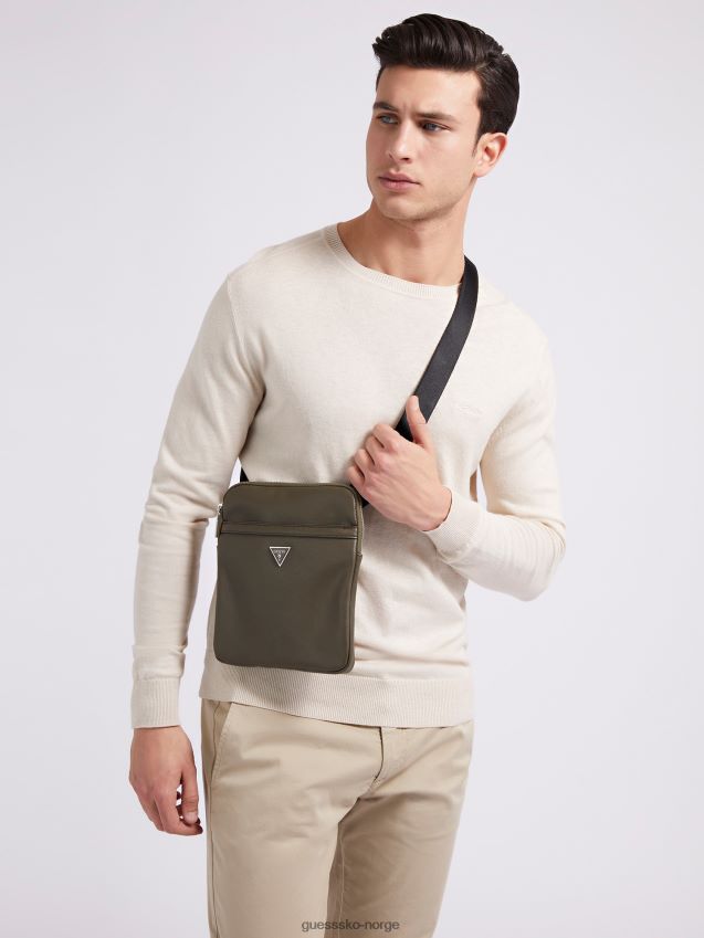 Guess certosa saffiano mini crossbody bag grå grå unisex F0LJ80403