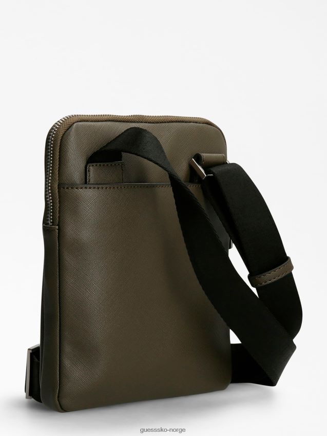 Guess certosa saffiano mini crossbody bag grå grå unisex F0LJ80403